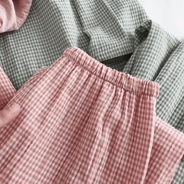 Pyjama en Gaze de Coton Blouse & Pantalon Femme - Printemps