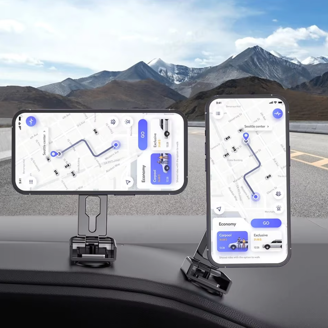 Support téléphone magnétique et pliable - Rotation 360°