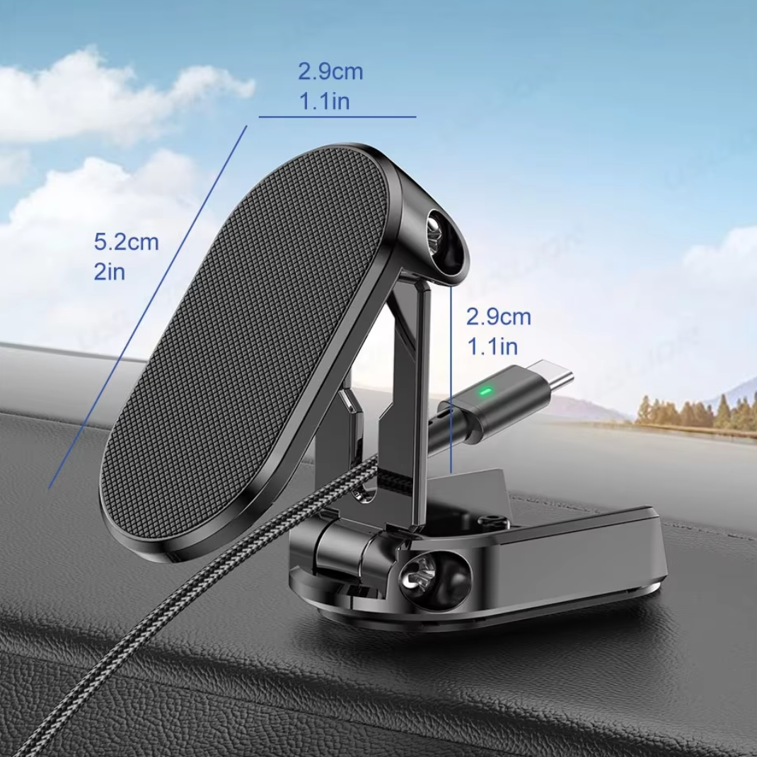 Support téléphone magnétique et pliable - Rotation 360°