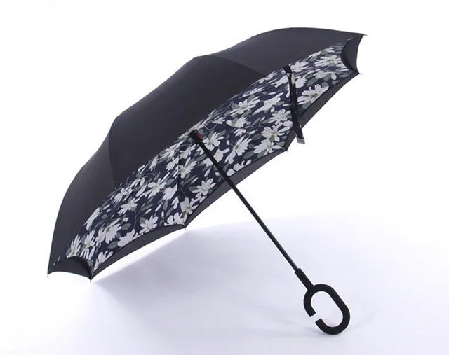 Parapluie à Ouverture Inversée - Résistant au Vent