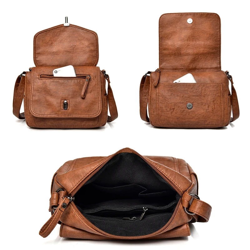 Sacs à main bandoulière en Cuir souple pour femme