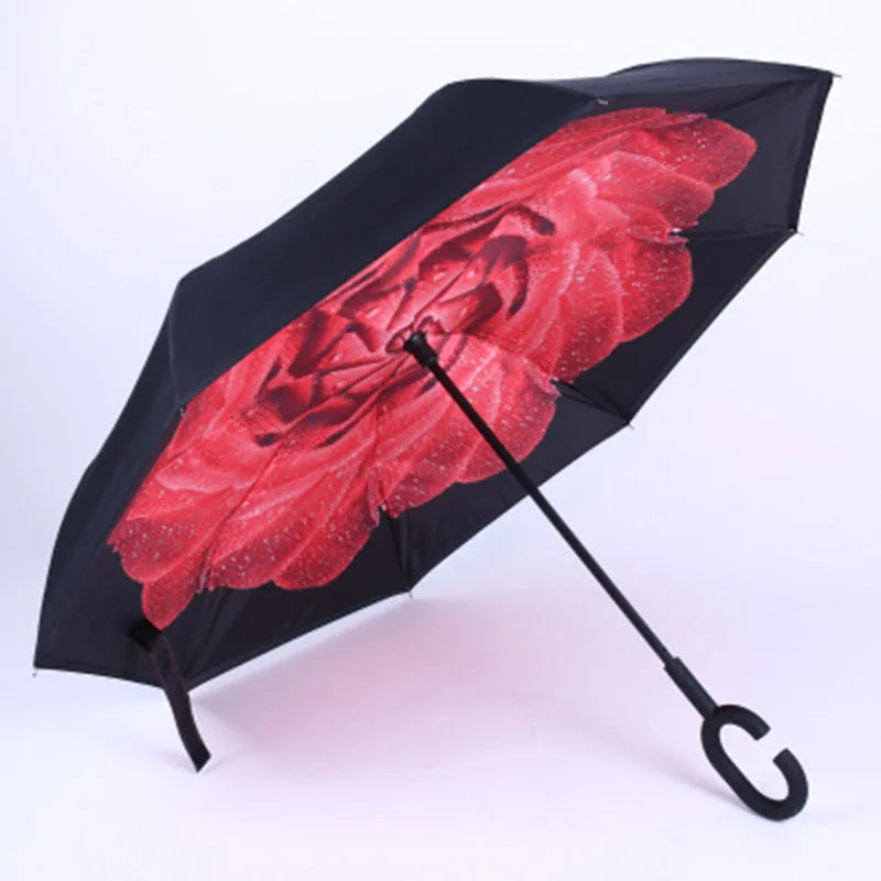 Parapluie à Ouverture Inversée - Résistant au Vent