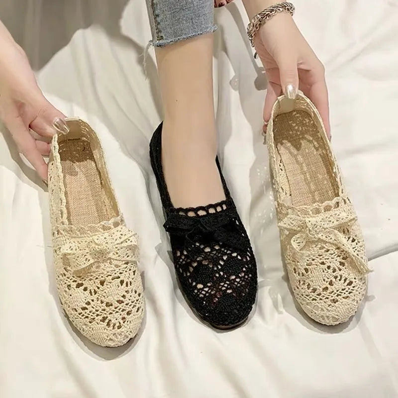 Ballerines souples Style macramé pour femme