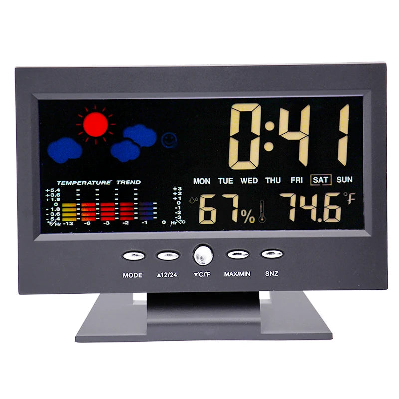 Horloge Station météo multifonctionnelle avec écran couleur