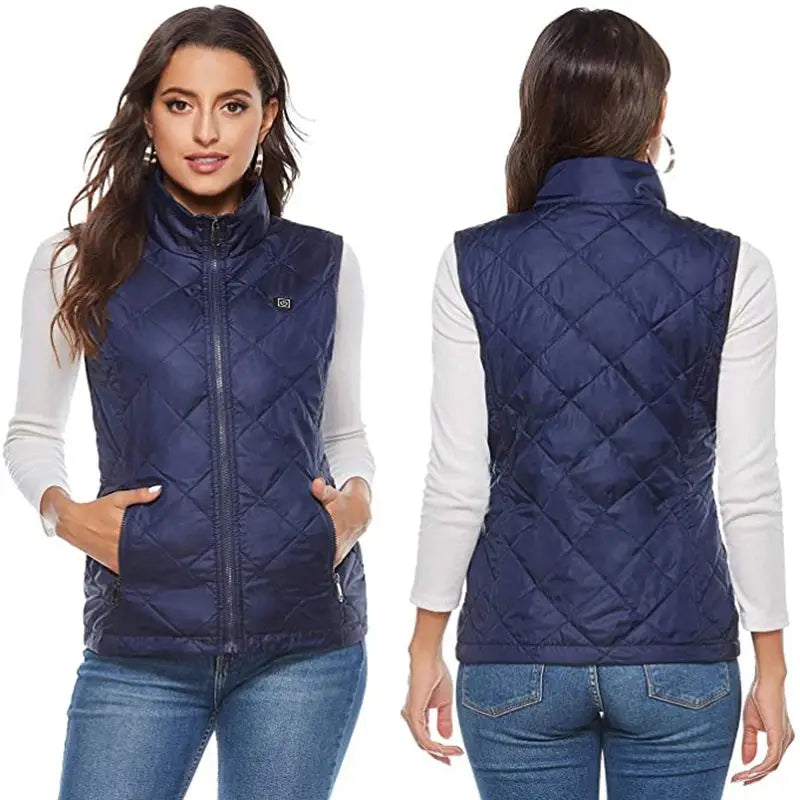 4-Zone Sleeveless Heated Down Jacket