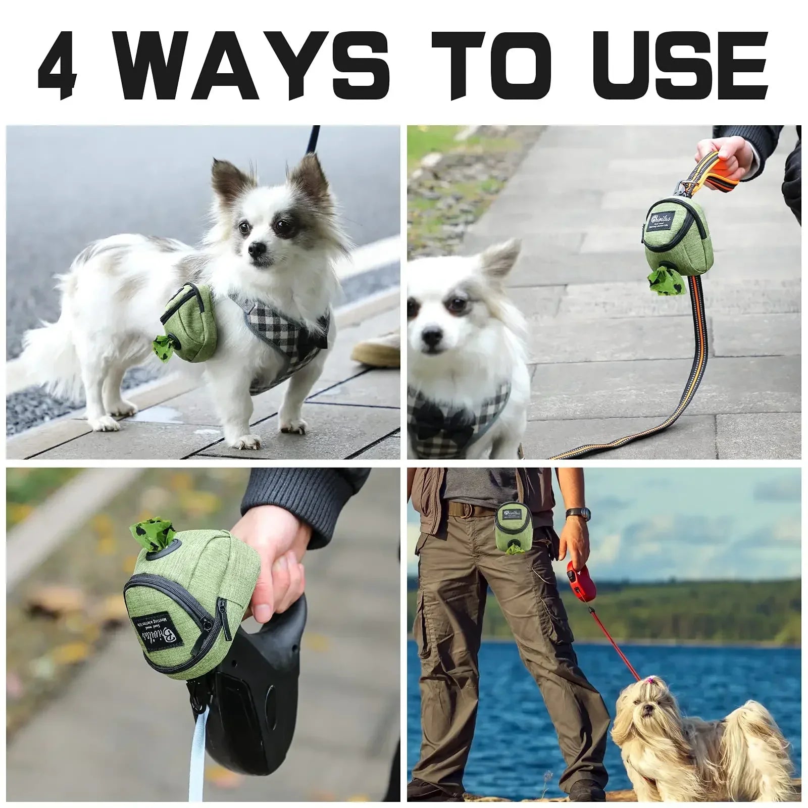 Sacoche de taille 2 en 1 pour l'entraînement des chiens
