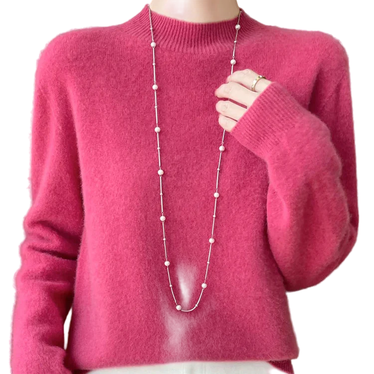 100% Merino Wool Funnel Neck Sweater - 14 Colors
