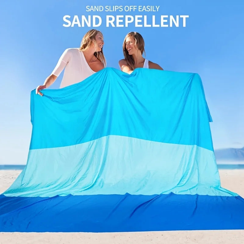 Tapis de Plage & Camping XXL Anti-Sable, Imperméable et à Séchage Rapide – Piquets & Housse FOURNIS