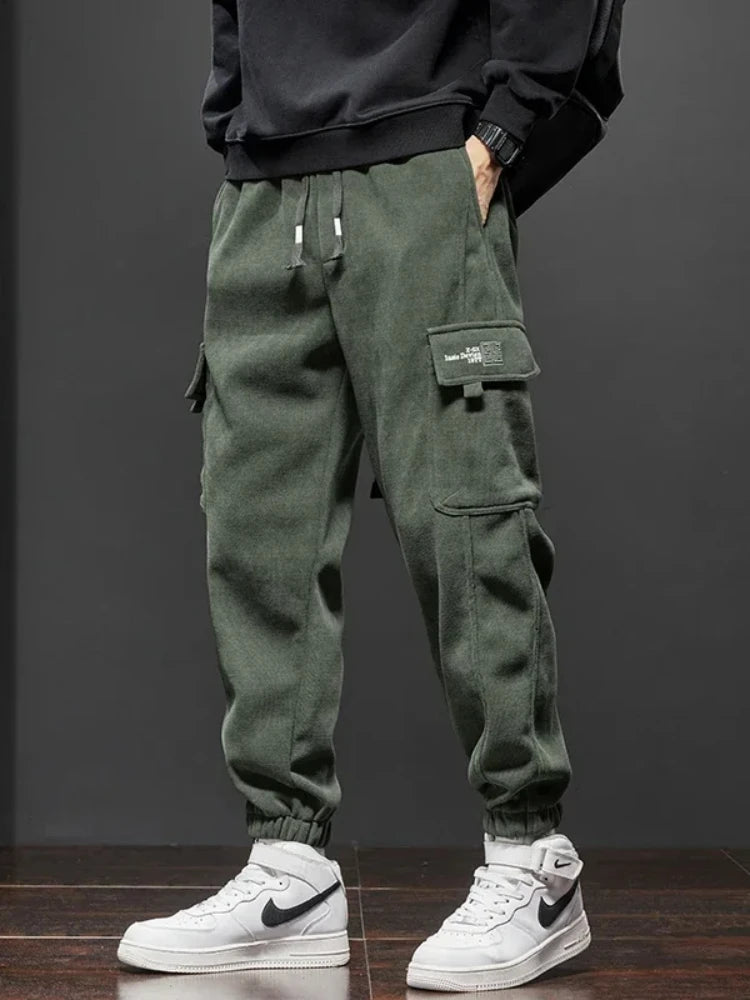 Pantalon Jogging Cargo à Taille Élastique pour Homme