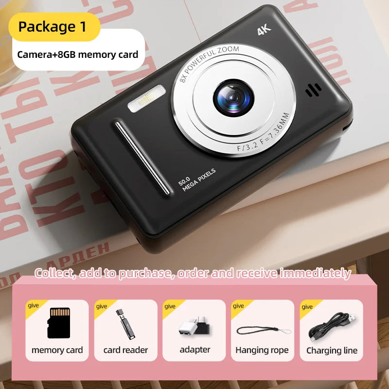 Mini Appareil Photo Touristique 4K - 50 MP
