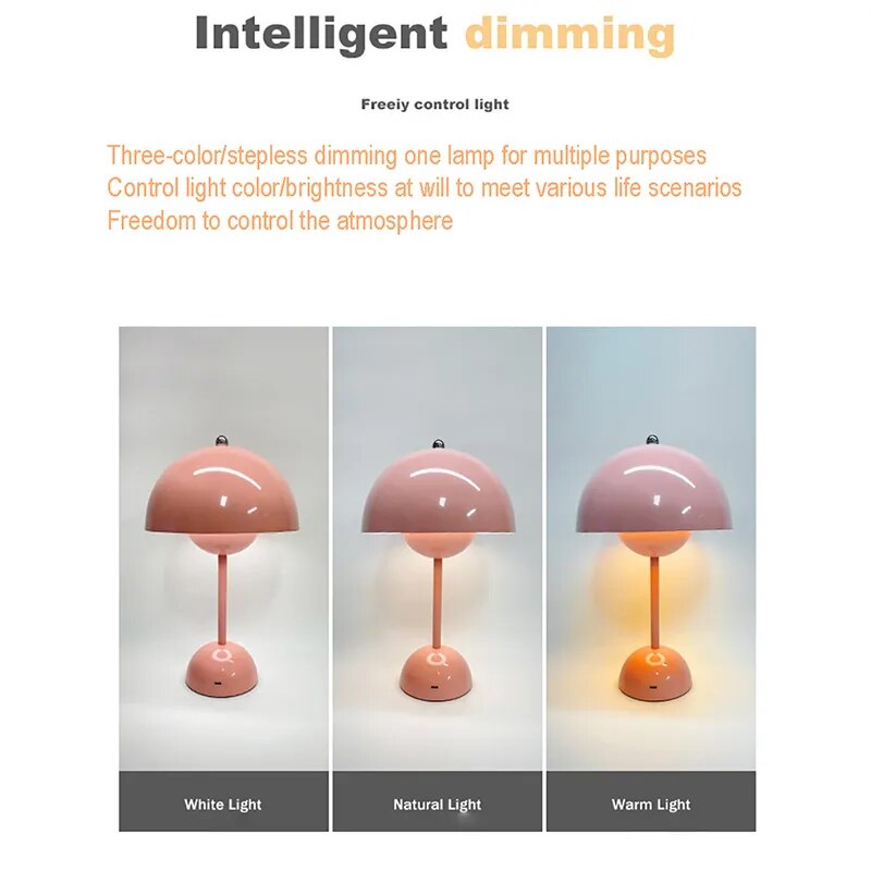 Lampe Champignon tactile & Sans fil