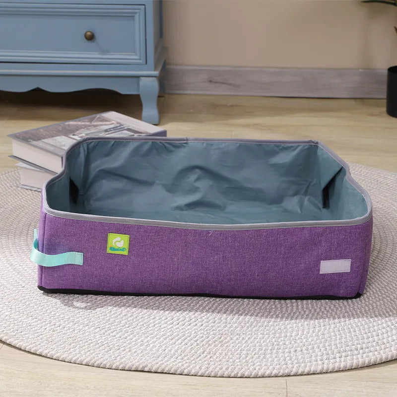 Bac à Litière de Voyage Pliable & Imperméable pour Chat