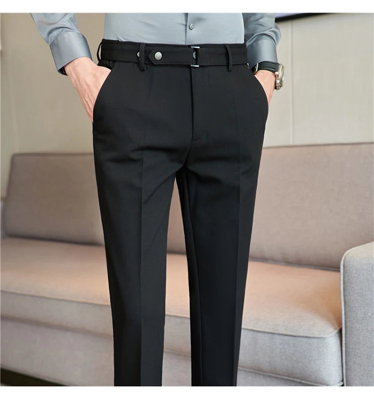 Pantalon tailleur ceinture à boucle pour Homme