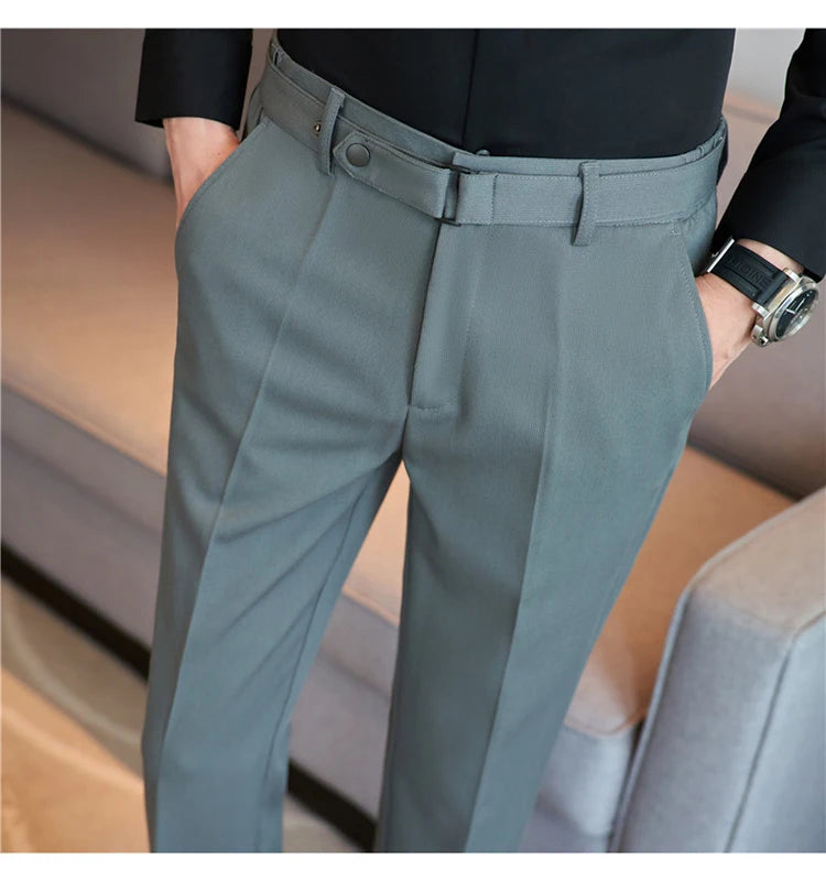 Pantalon tailleur ceinture à boucle pour Homme