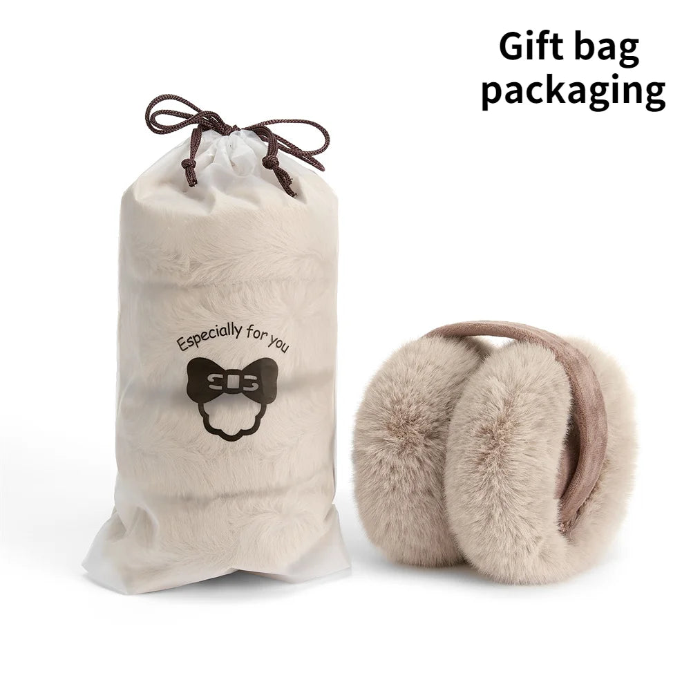 Cache-oreilles XL en fausses fourrure de lapin