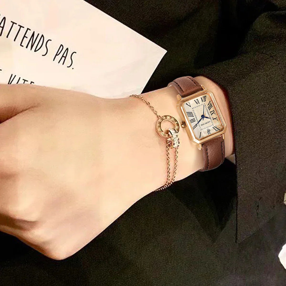 Coffret Montre Vintage & Collier pour Femme - Idée Cadeau