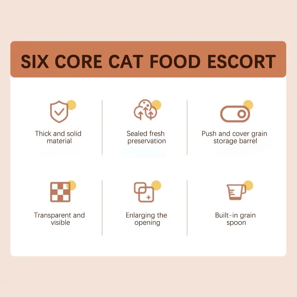 Conteneur à Croquettes d'Animaux Hermétique avec Couvercle