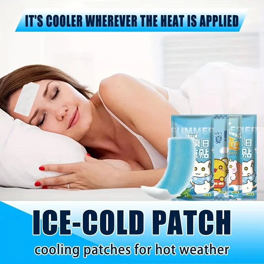 COOLING PATCHS - 90x Patchs rafraîchissants instantané auto-adhésifs