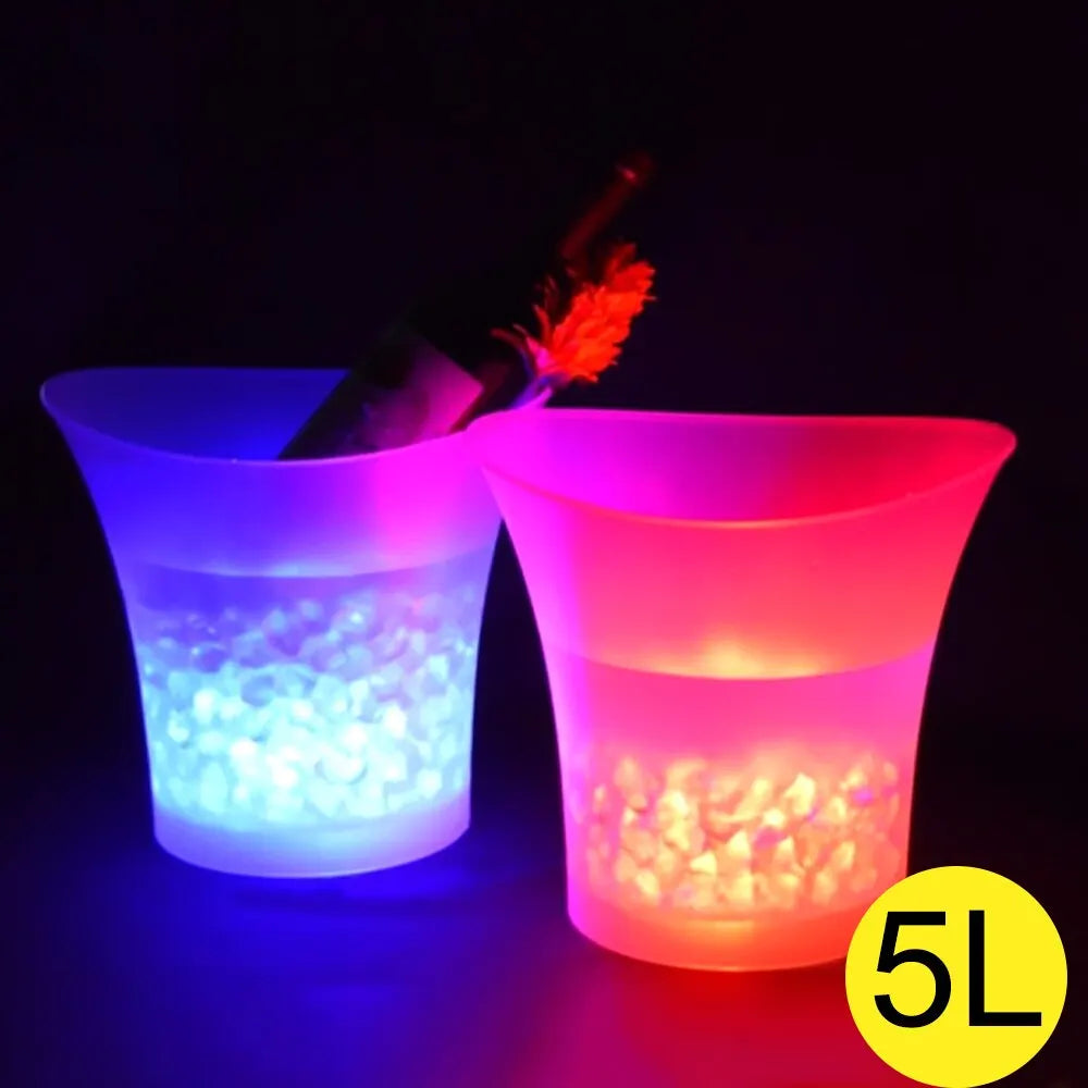 Seau à Glace LED Étanche 5L – 6 Couleurs