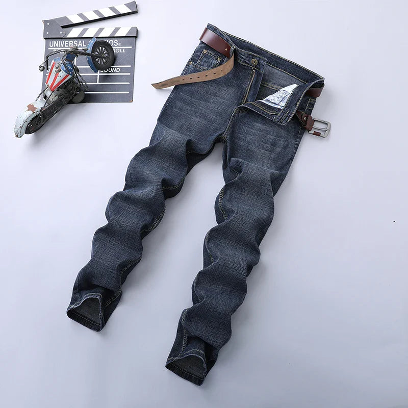 Jean en Denim Classique Coupe Droite pour Homme
