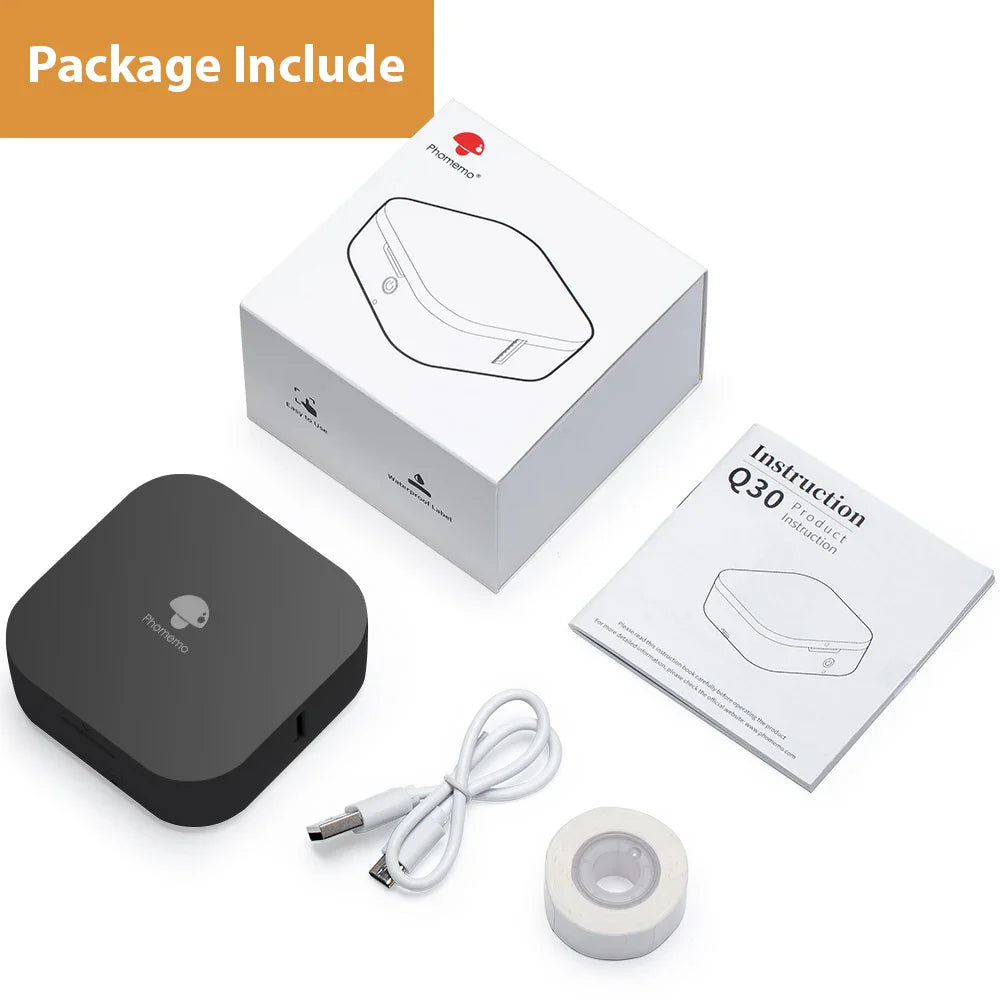 Phomemo - La mini imprimante d'étiquettes thermique + 480 étiquettes autocollantes