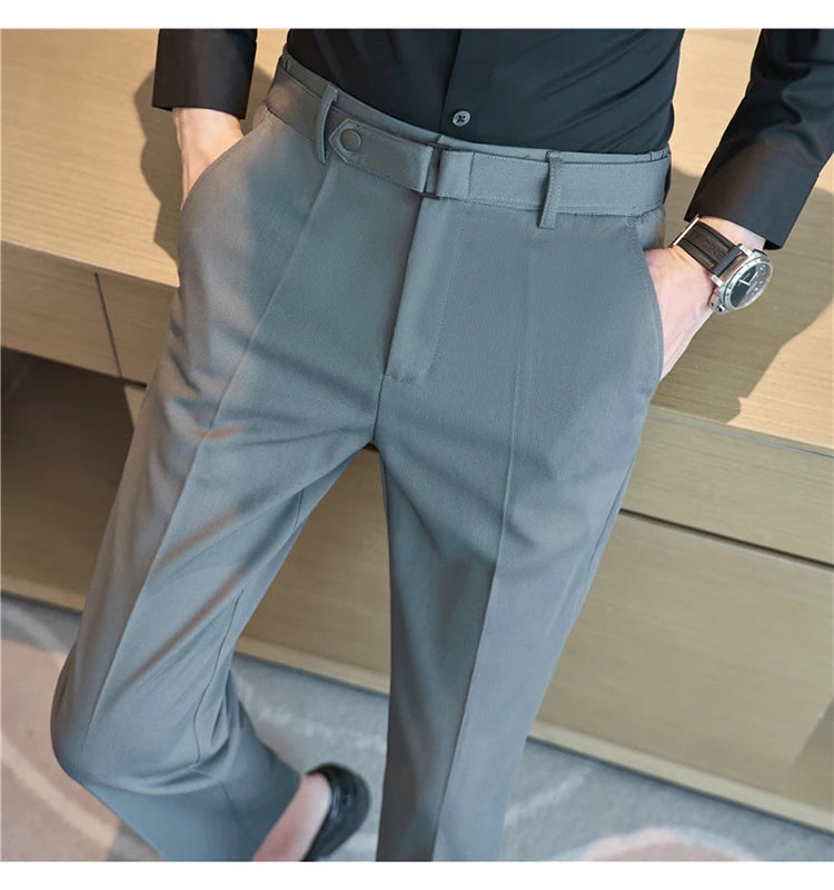 Pantalon tailleur ceinture à boucle pour Homme