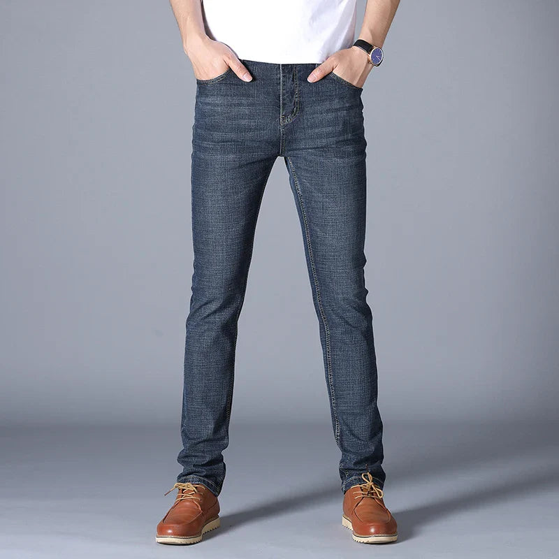 Jean en Denim Classique Coupe Droite pour Homme