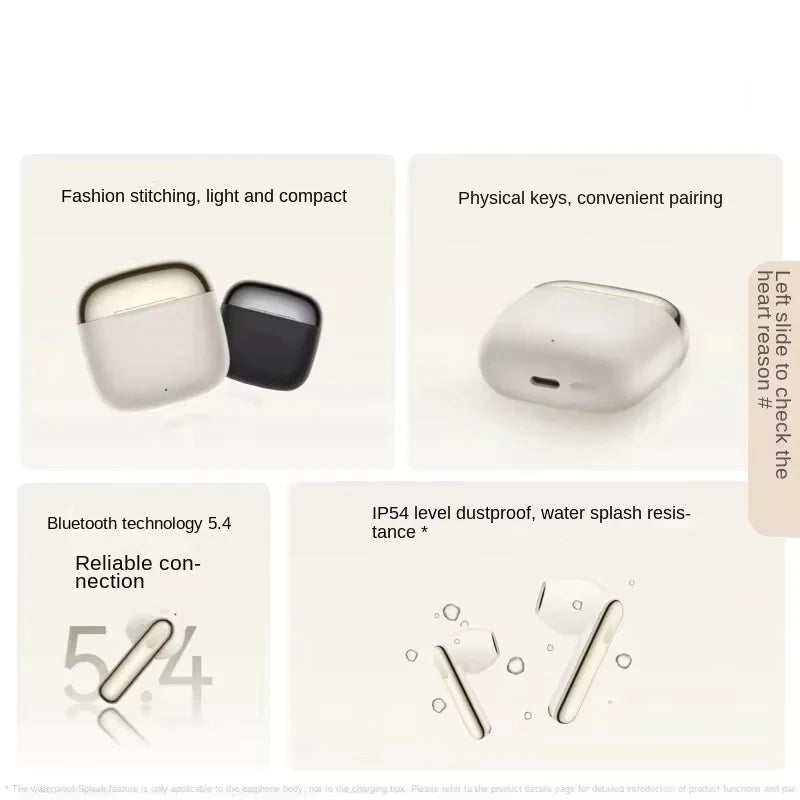 Écouteurs Bluetooth Sans fil 5.3 TWS HD à Réduction de Bruit