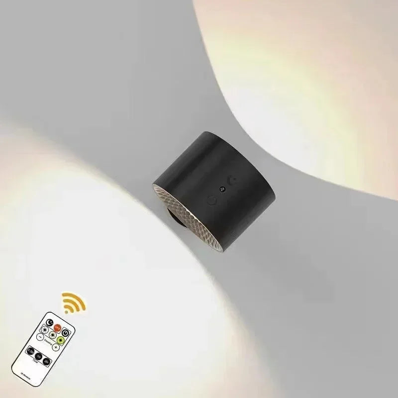 Lampe Murale LED à Double Tête 360° avec Télecommande