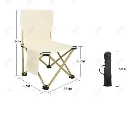 Chaise de Camping Pliable & Portable - Poche latérale