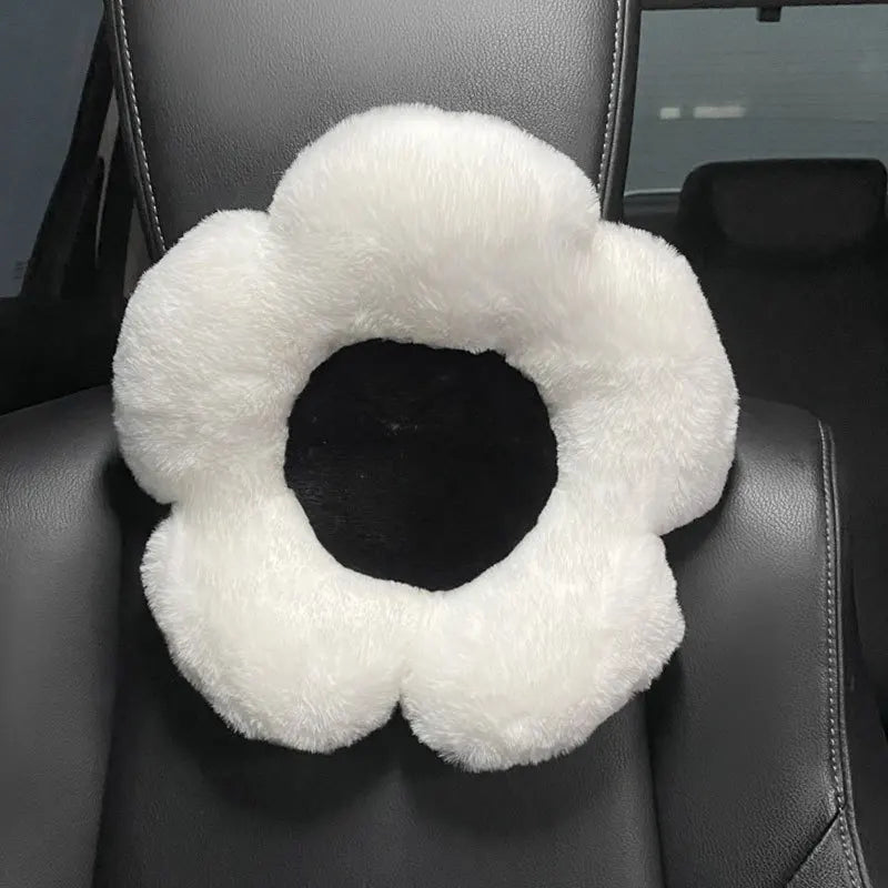 2x Oreillers de Voiture à Fleurs - Tête & Lombaires