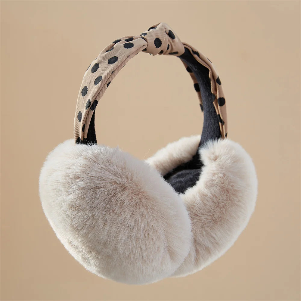 Cache-oreilles XL en fausses fourrure de lapin