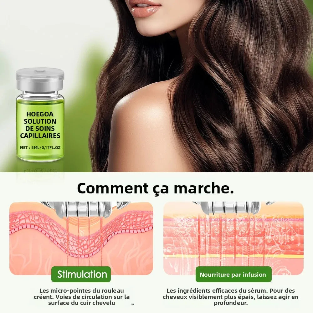 Coffret Ampoules Capillaire Anti-Perte de Cheveux + Dermarolle à Réservoir OFFERT