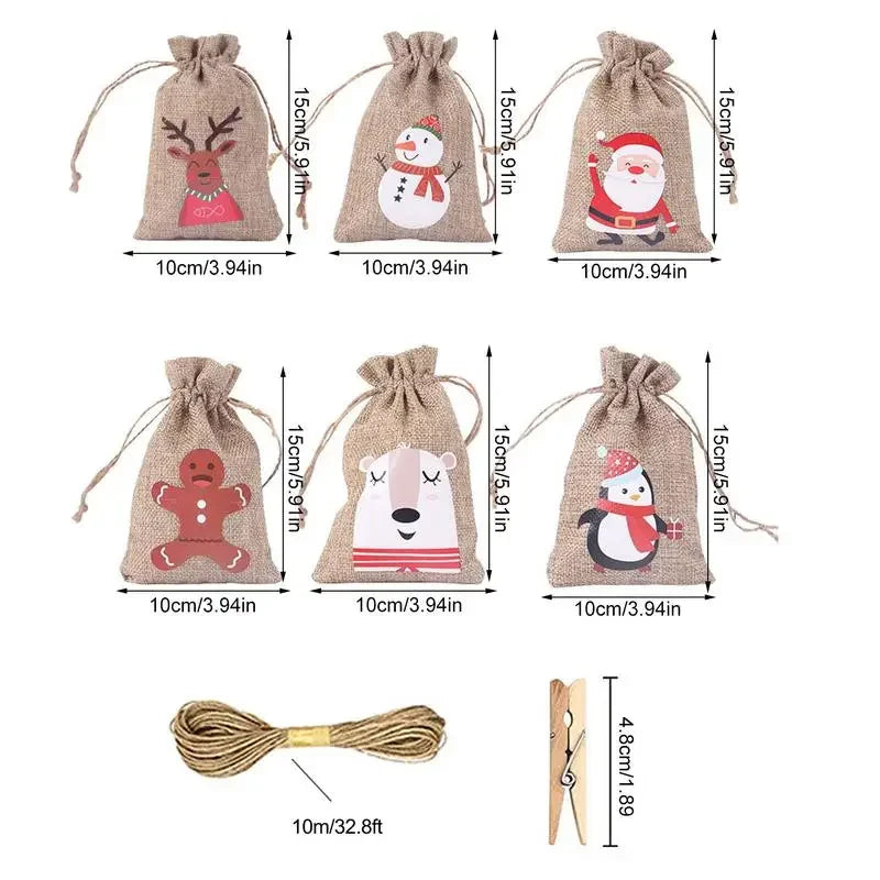 Kit DIY Calendrier de l'Avent - 24 Pochons à remplir soi-même