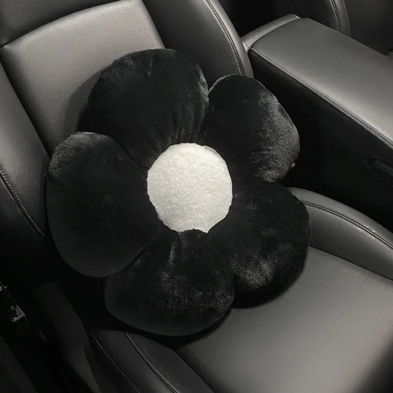 2x Oreillers de Voiture à Fleurs - Tête & Lombaires