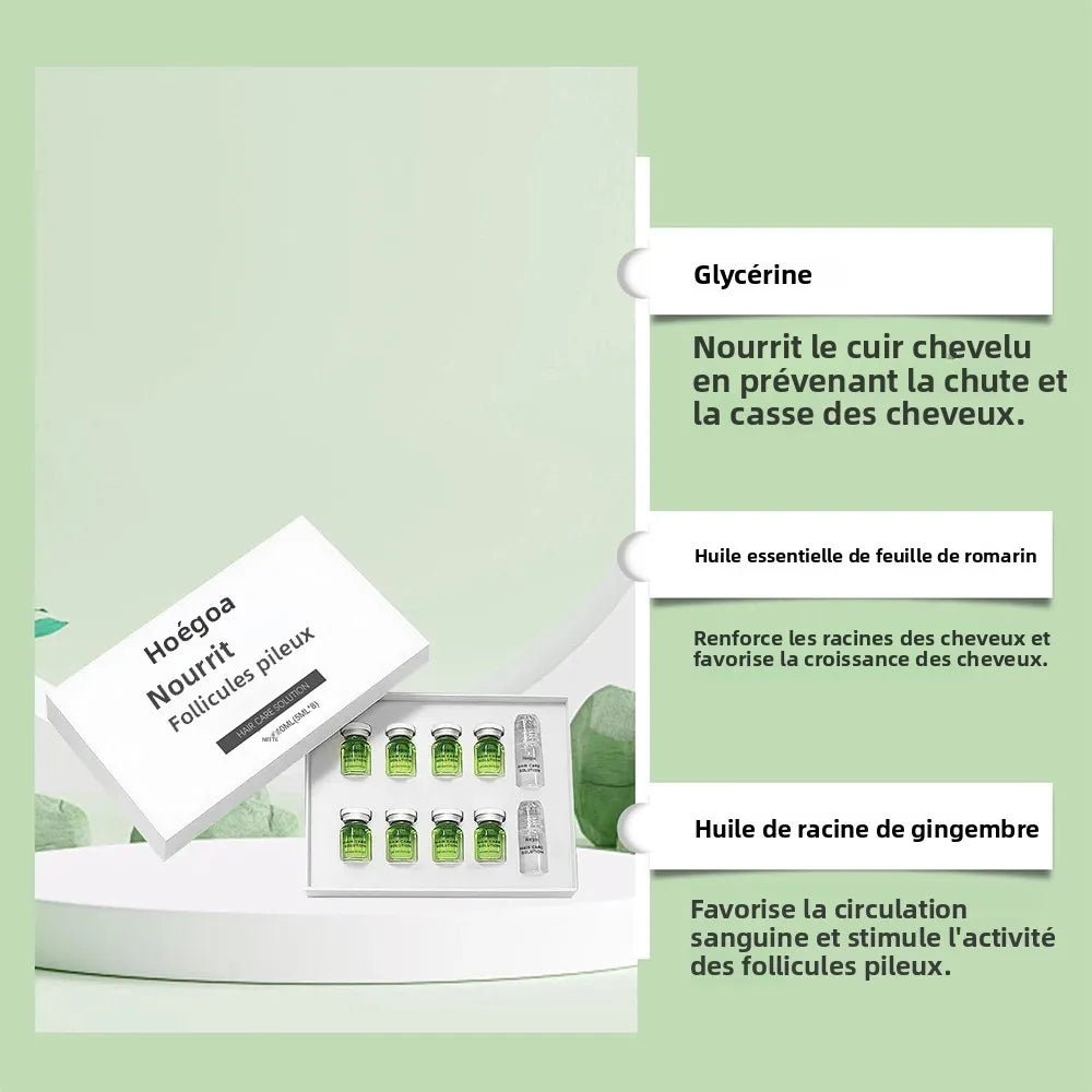 Coffret Ampoules Capillaire Anti-Perte de Cheveux + Dermarolle à Réservoir OFFERT