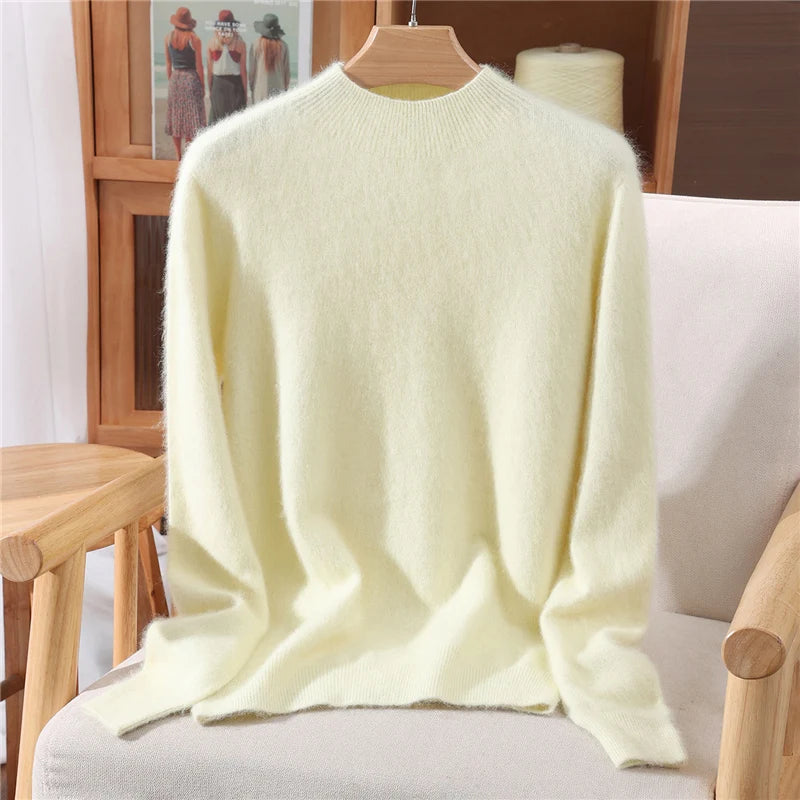 Pull en Cachemire à Col Cheminée