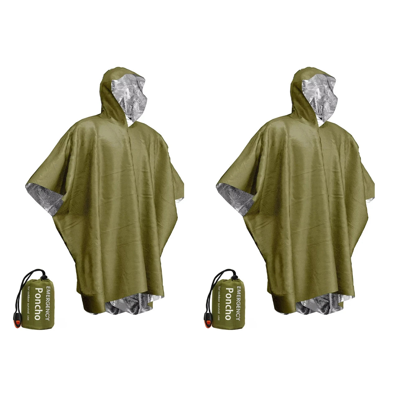 2x Poncho de Survie Isotherme Imperméable