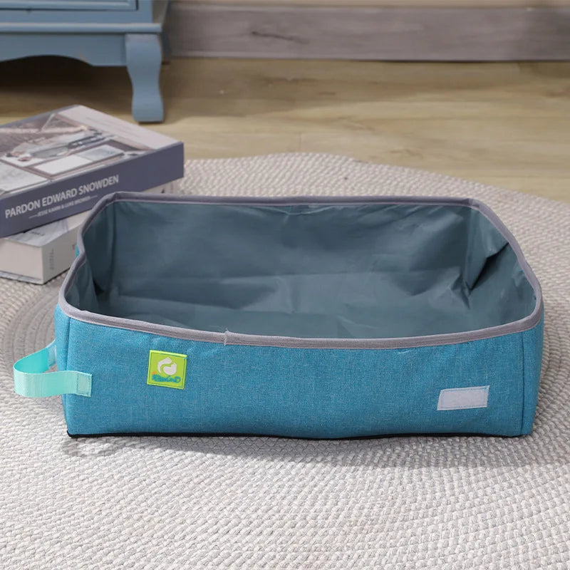 Bac à Litière de Voyage Pliable & Imperméable pour Chat