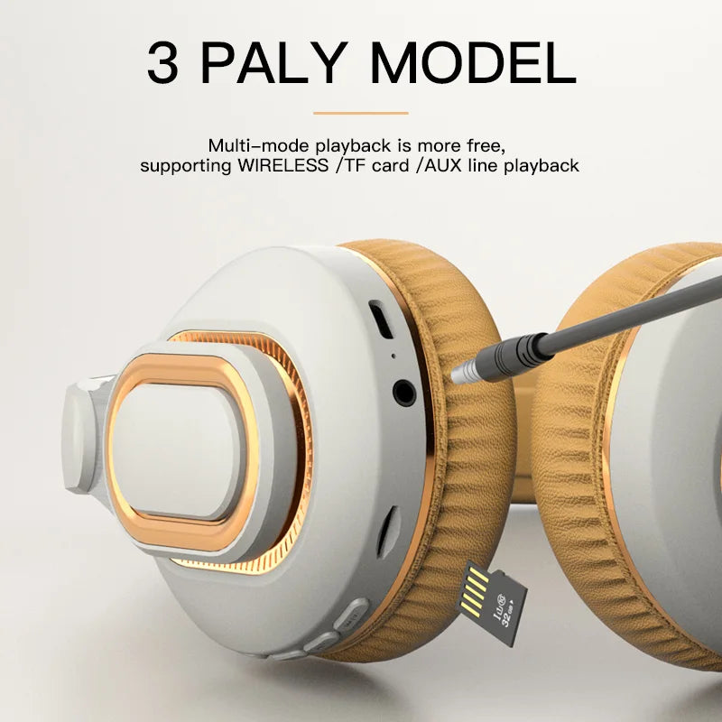 Casque Audio 3 Modes – Bluetooth, Filaire, Carte TF
