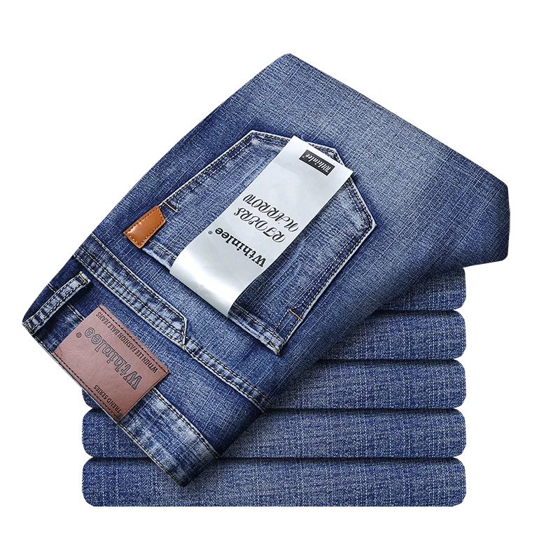 Jean en Denim Classique Coupe Droite pour Homme
