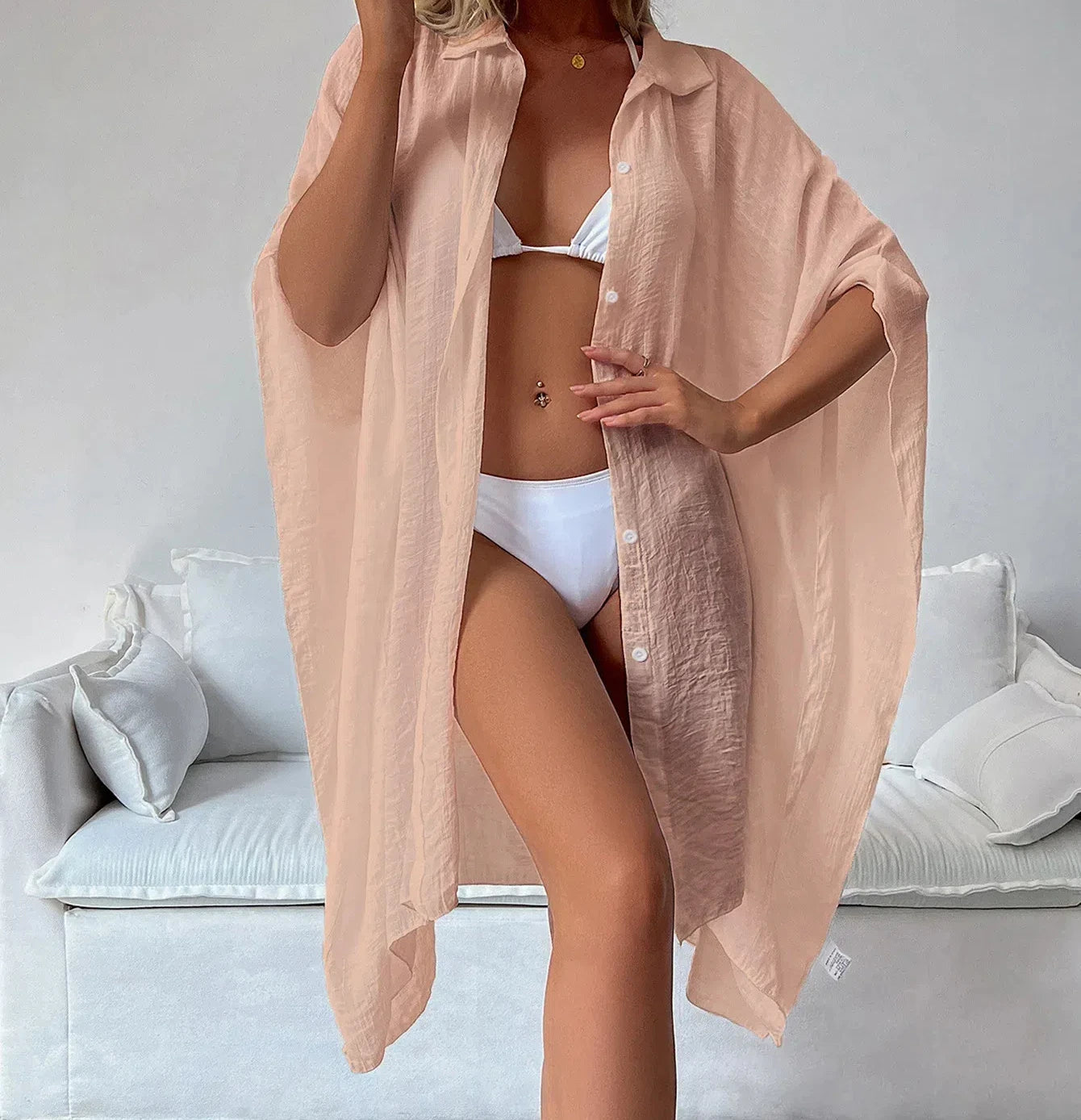 Robe Chemise de Plage Ample & Légère - Cover-Up Maillot de Bain