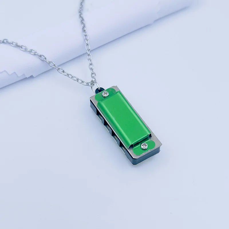 Collier Mini Harmonica à 4 trous et 8 tons - Idée Cadeau