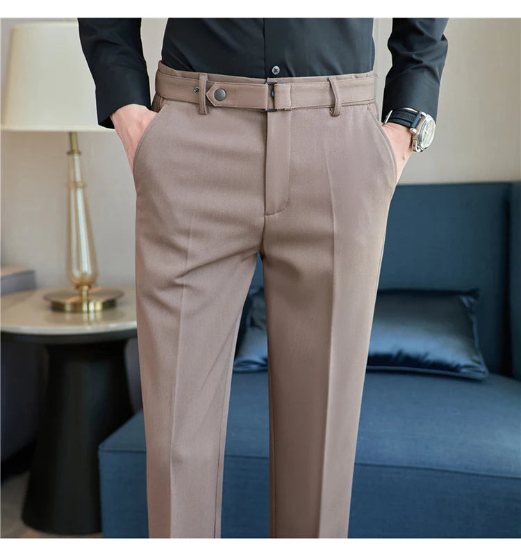 Pantalon tailleur ceinture à boucle pour Homme