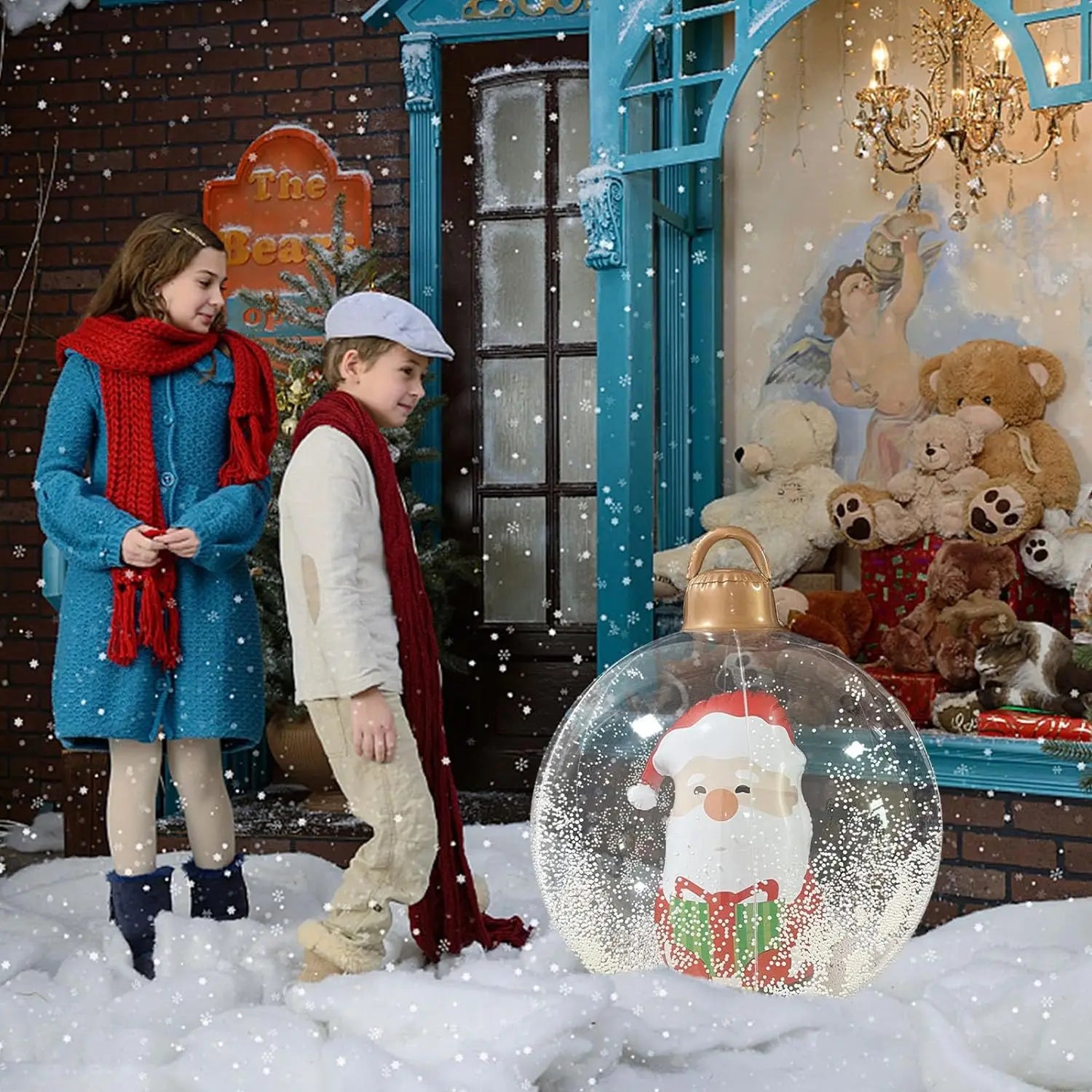 Boule de Noël Gonflable Géante 60cm à LED - 16 Couleurs & 4 Modes