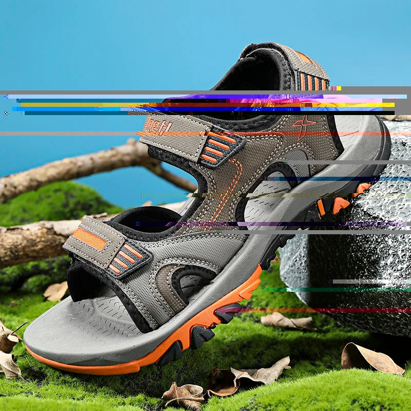 Sandales d'été respirantes à scratch - Homme