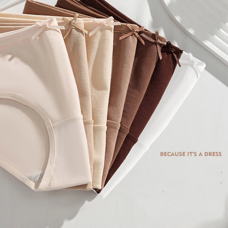 Lot de 7 Culottes en Coton Doux - Couleurs Nude