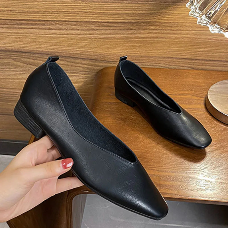 Ballerines Françaises en Cuir PU élégantes