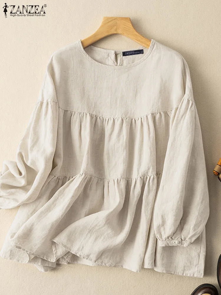 Blouse Bohème Volantée & Manches Ballon - Printemps