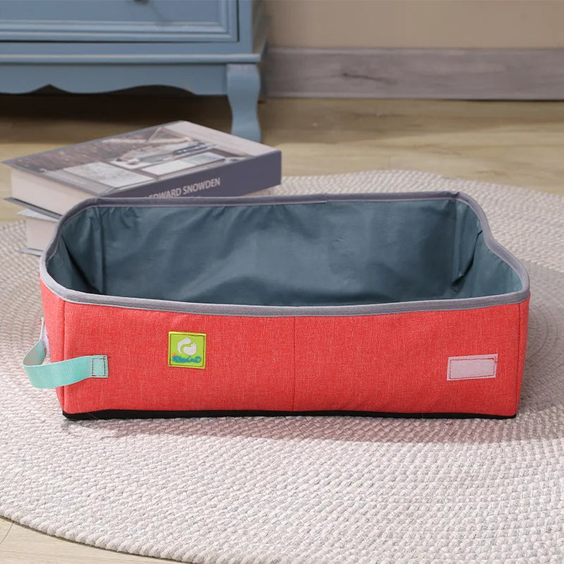 Bac à Litière de Voyage Pliable & Imperméable pour Chat